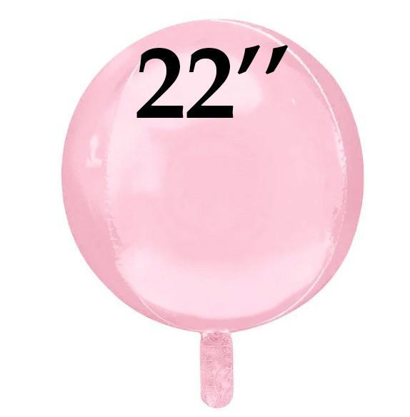 Фольга 3D сфера Макарон рожевий (22") Китай