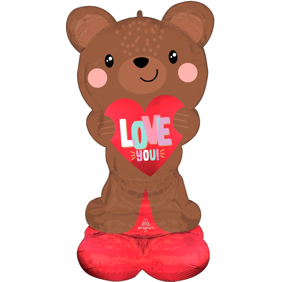 Фольгированная фигура 70" Мишка с сердцем Love you AirLoonz под воздух Anagram