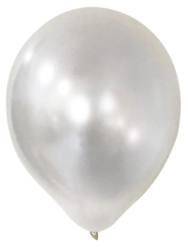 Шары Balonevi 10"/M01 (Металлик белый) (100 шт)