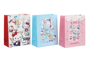 Подарунковий пакет "Hello Kitty" мікс 24,5*19,5*9,5см
