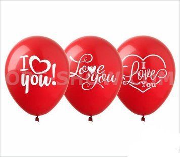 Шары ТМ Show (1 ст.) 12" (I love you) (100 шт.)