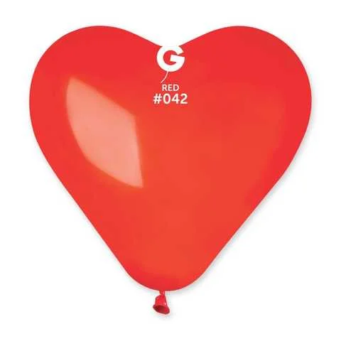 Шары-сердца Gemar 6" CR6/42 (Кристалл красный) (100 шт)