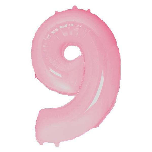 Фольга рожева пастель цифра 9 (Flexmetal) (в Інд.уп)