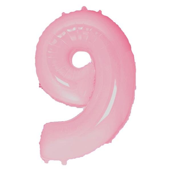 Фольга рожева пастель цифра 9 (Flexmetal) (в Інд.уп)
