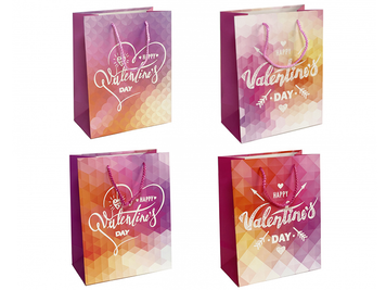Подарочный пакет БОЛЬШОЙ "Valentine's Day" микс 31х42х12 см