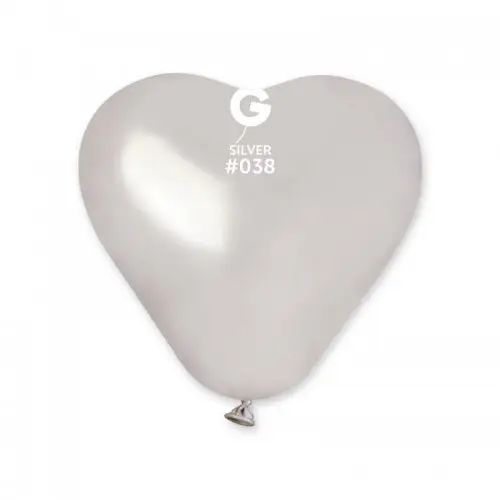 Кулі-серця Gemar 6" CR6/38 (Металік срібло) (100 шт)