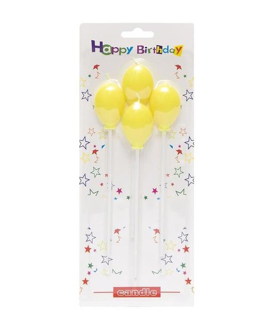 Свічки для торту кульки (жовті)