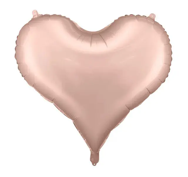 Фольгированная фигура Сердце Розовое Золото сатин Partydeco