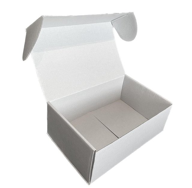 Подарочная коробка самосборная средняя "Белая" (25х16,5х9) двусторонний картон
