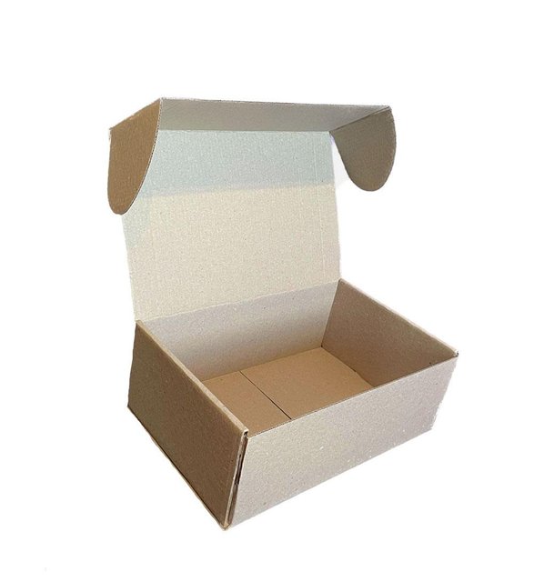 Подарункова коробка самозбірна середня "Крафтова" (25х16,5х9) двосторонній картон