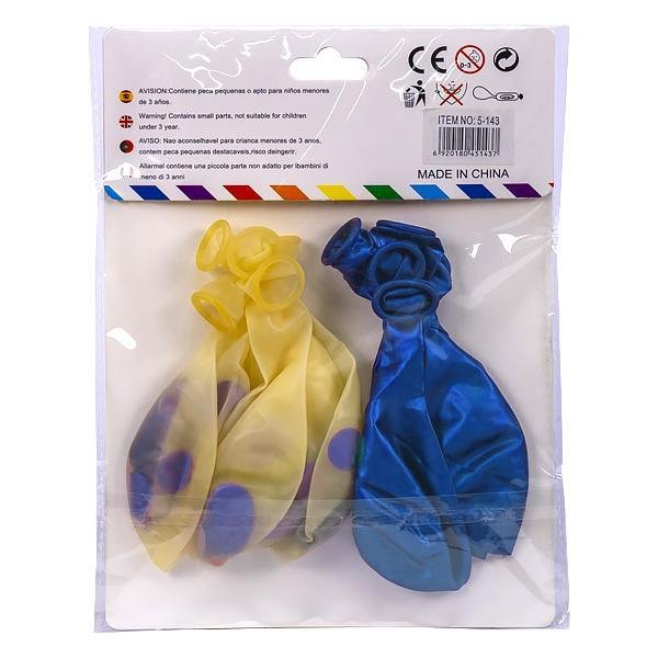 Набір латексних кульок Party Balloon Синій 10 шт (Китай) (в індив. упаковці)