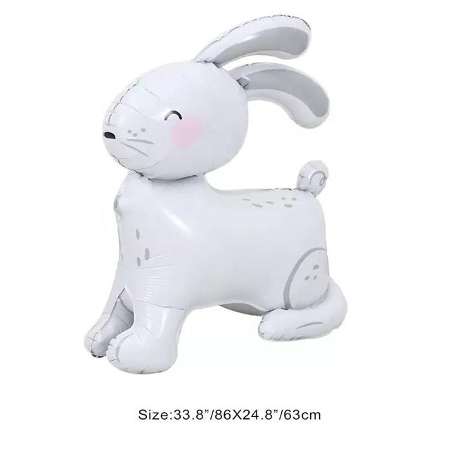 Фольгированная фигура "Кролик новый серый" Китай (в инд. упаковке)