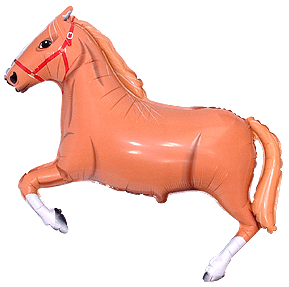 Фольгована фігура велика Кінь коричневий Flexmetal (в Інд. уп.)