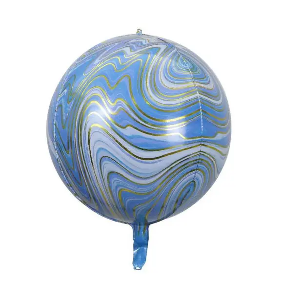 Фольга 3Д сфера Мрамор Голубой Китай