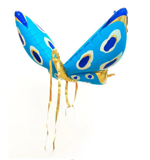 Фольгированная фигура "Бабочка 4D голубая в инд. уп." Китай