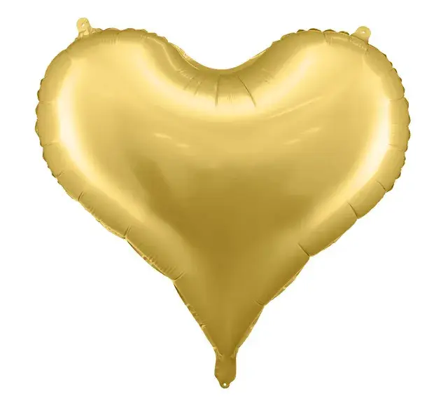 Фольгированная фигура Сердце золото сатин Partydeco