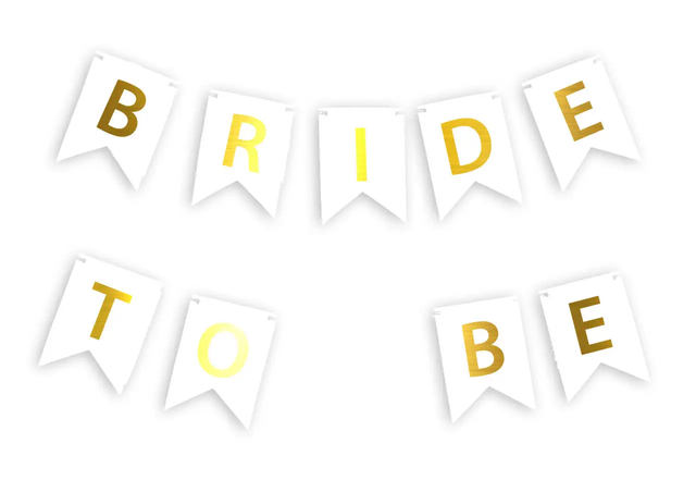 Гирлянда буквы Bride to be белые