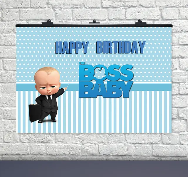 Плакат на день рождения Boss-молокосос №3 75х120 см