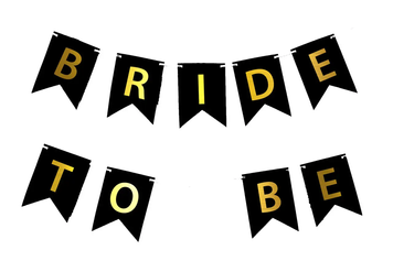 Гирлянда буквы Bride to be на черном