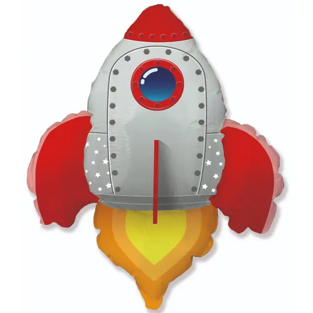 Фольгированная фигура большая Ракета красная Flexmetal (в Инд. уп.)