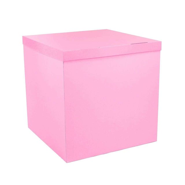 Коробка-сюрприз для шаров "Розовая" (70х70х70)