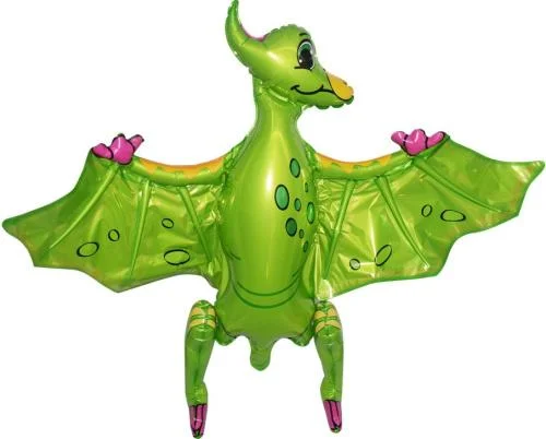 Фольгированная фигура Ходячка Динозавр оранжевый (Китай)
