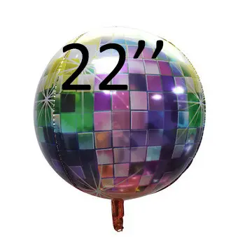Фольга 3D сфера Диско разноцветная Китай (22")