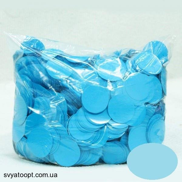 Конфетті коло 50 грамм Блакитний 23 мм