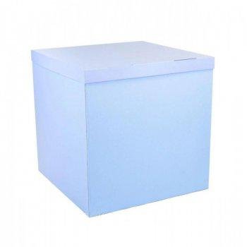 Коробка-сюрприз для шаров "Голубая" (70х70х70)