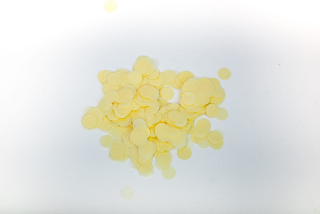 Конфетті коло 50 грамм світло-жовте пастель12 мм