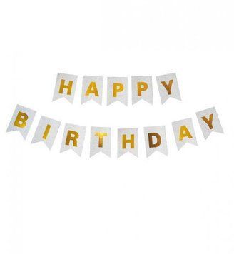 Гирлянда буквы Happy Birthday Серебро с напылением