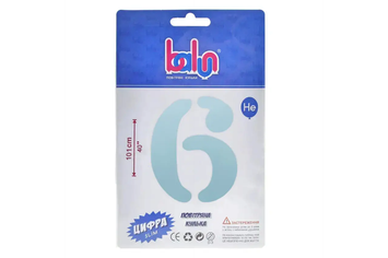 Цифра 6 "Balun" Baby Blue 40" Slim (101см)
