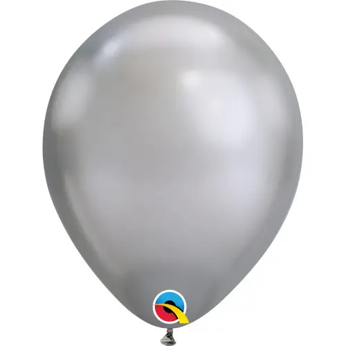 Повітряні кульки Qualatex Хром 11" (28 см). Срібло (Silver)