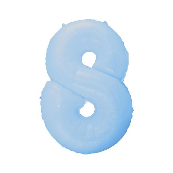 Фольга голубая пастель цифра 8 (Flexmetal) (в Инд.уп)
