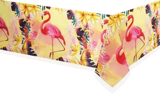 Детская скатерть на стол "Фламинго цветные" (110*180)