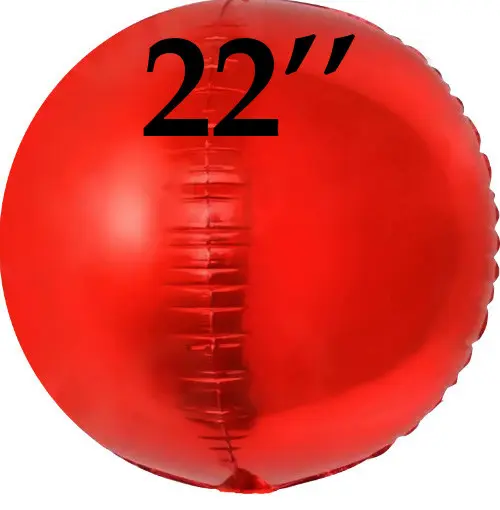 Фольга 3D сфера Хром красный (22") Китай