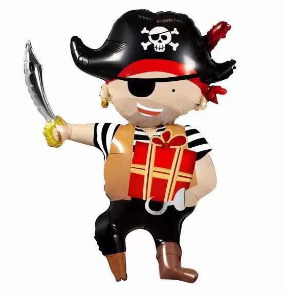 Фольгированная фигура "Пират в инд. уп."