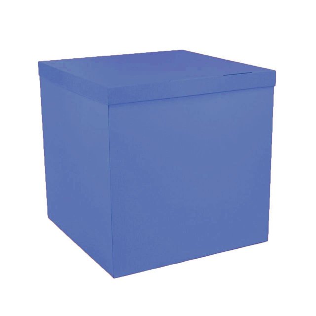 Коробка-сюрприз для шаров "Синяя" (70х70х70)