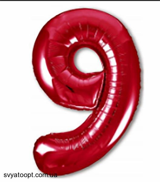 Фольга Slim червона цифра 9 (Агура 40")
