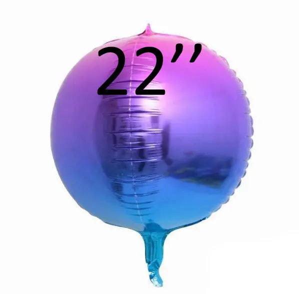 Фольга 3D сфера Градиент Фиолетово-Синий Китай (22")