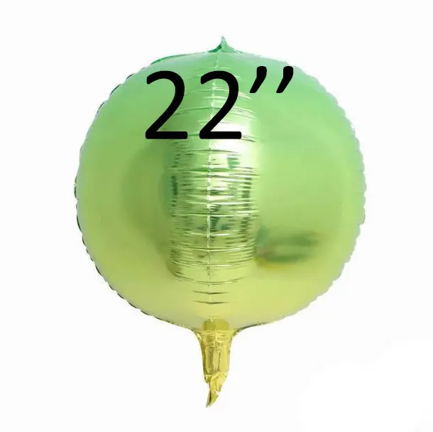 Фольга 3D сфера Градиент Желто-зеленый Китай (22")