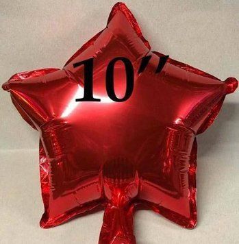 Фольга Китай маленькая Звезда 10" красная