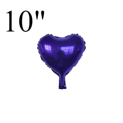 Фольга Китай маленькое сердце 10" Фиолетовое