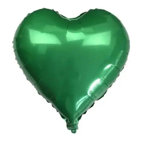 Фольга Китай сердце 18" Зеленое