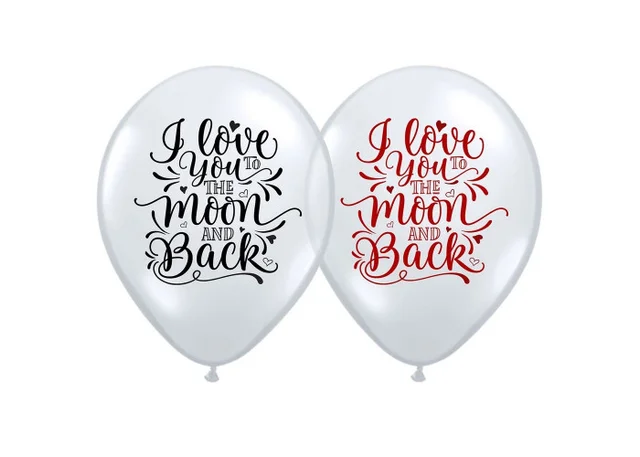 Шары Belbal 12" B105 (I love you to the moon and back) (25 шт)