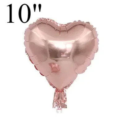 Фольга Китай маленькое сердце 10" Розовое золото