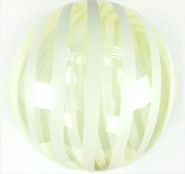 Фольга 3D сфера Bubble кристал жовтий Біла смужка (18") Китай