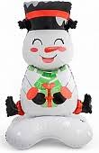 Стоячая фольгированная фигура "Весёлый снеговик" в инд. уп." Китай