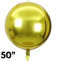 Фольга 3D сфера золото (50") Китай