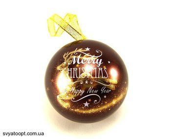 Коробочка жестяная "Merry Christmas (коричневая)"